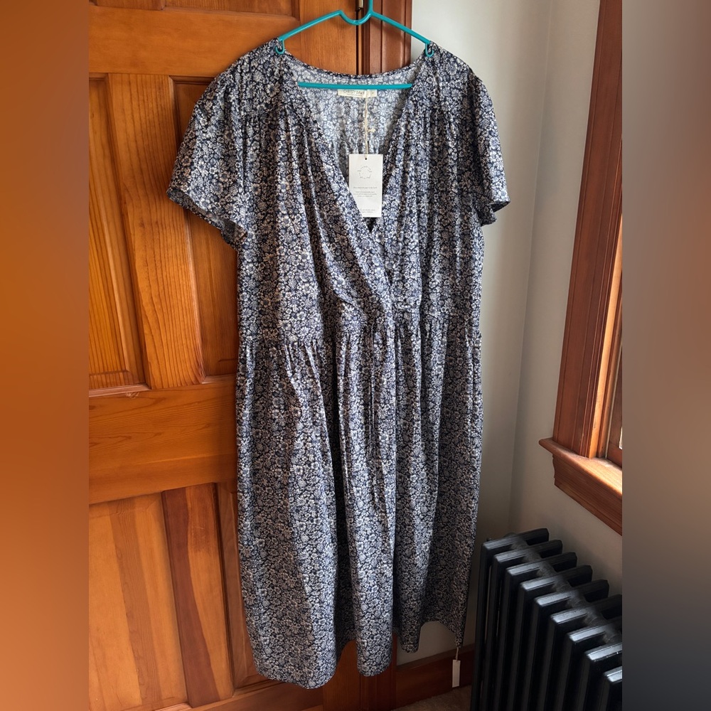 NWT Christy Dawn The Dawn Dress Calico Blue